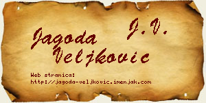 Jagoda Veljković vizit kartica